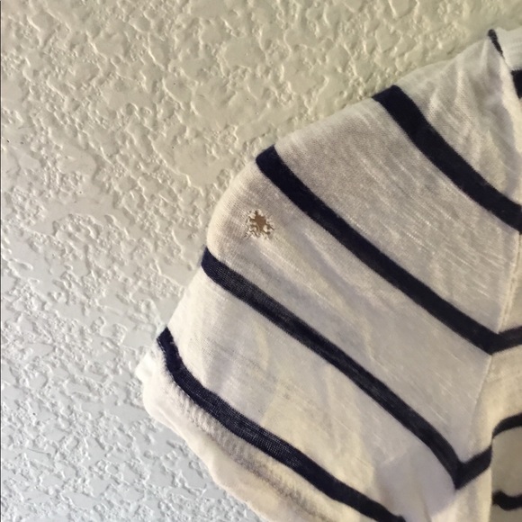 Guess navy & white striped crop top - Picture 3 of 5